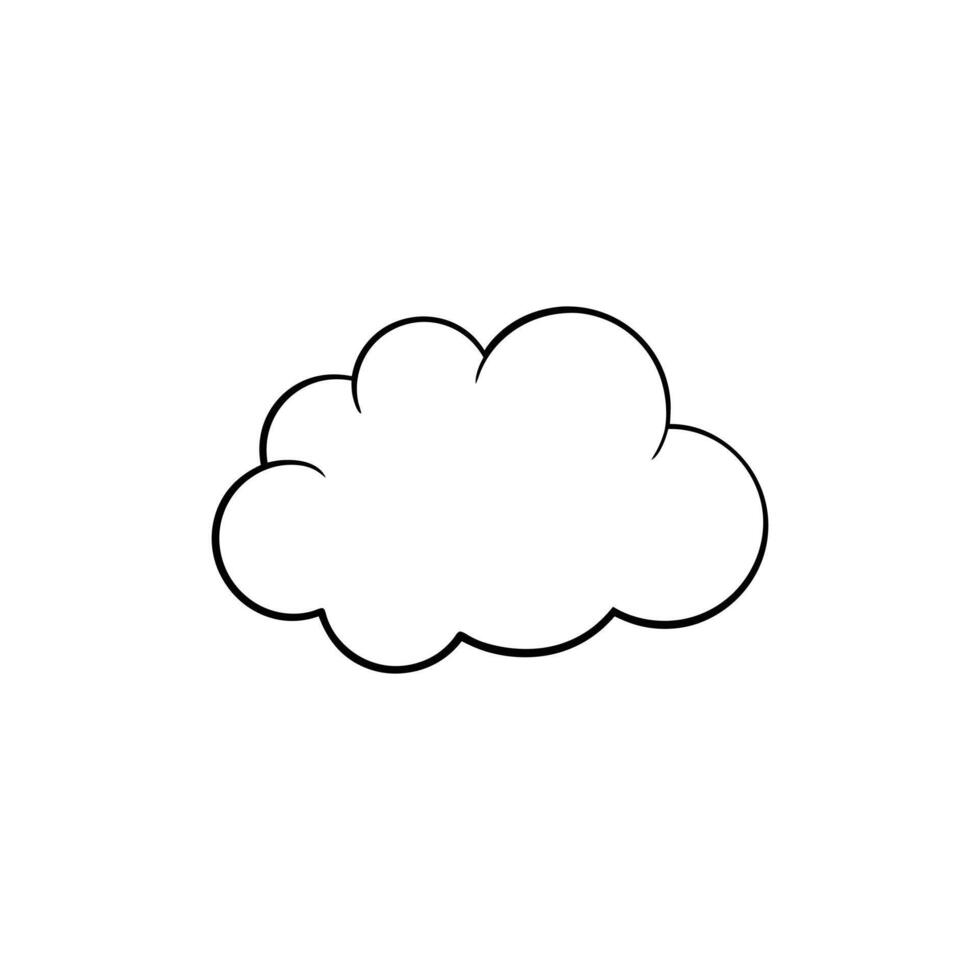 Cloud Illustration - Cartoon, Clipart, and Line Art Design vector