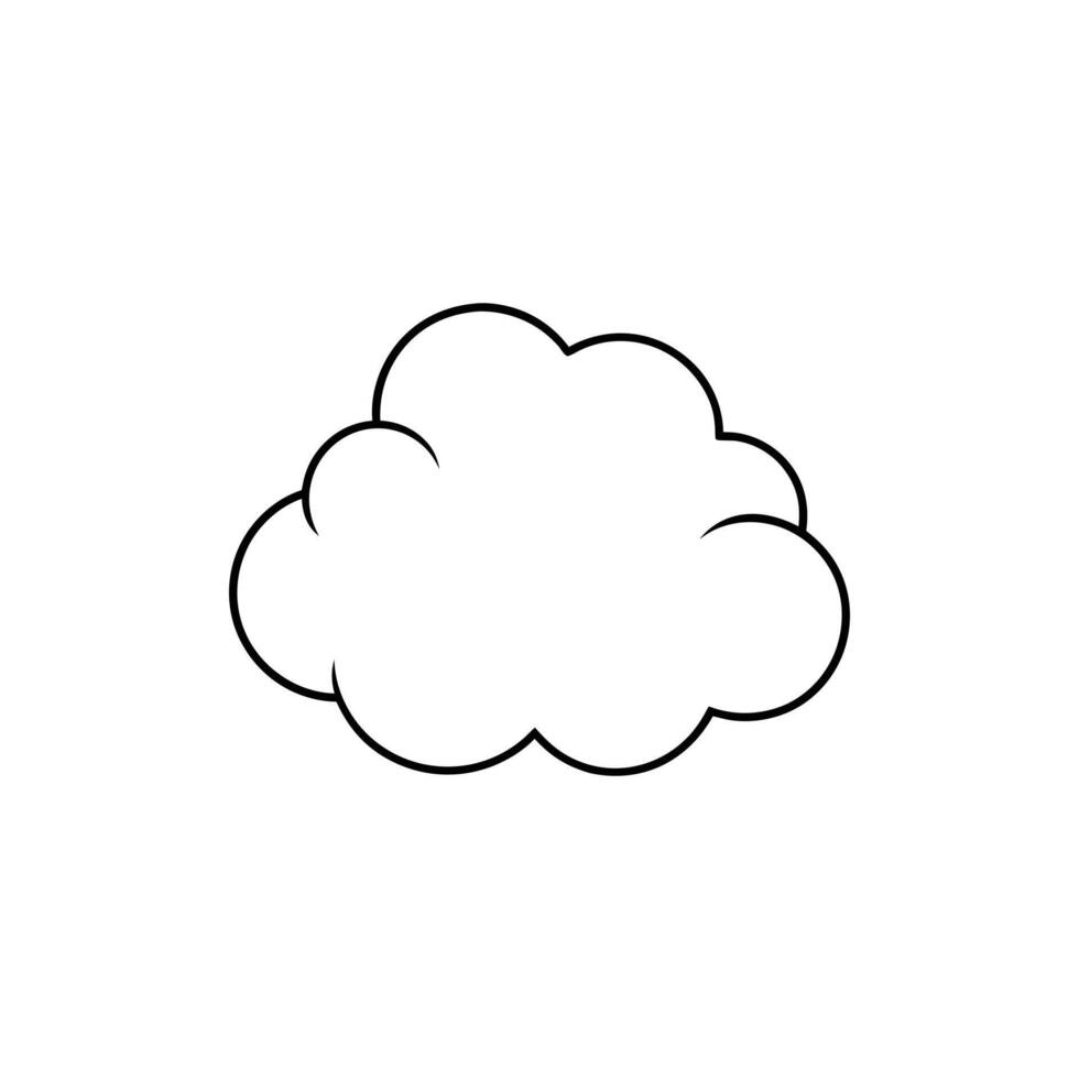 Cloud Illustration - Cartoon, Clipart, and Line Art Design vector