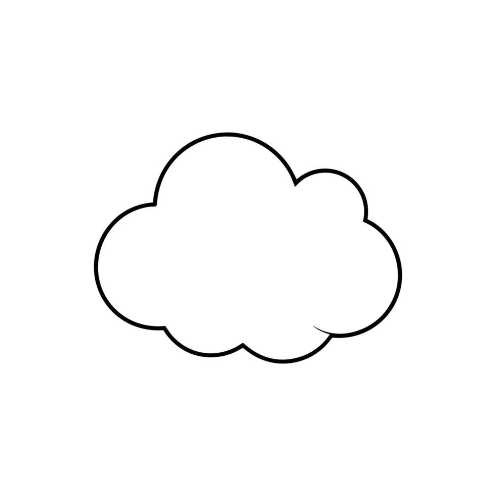 Cloud Illustration - Cartoon, Clipart, and Line Art Design vector