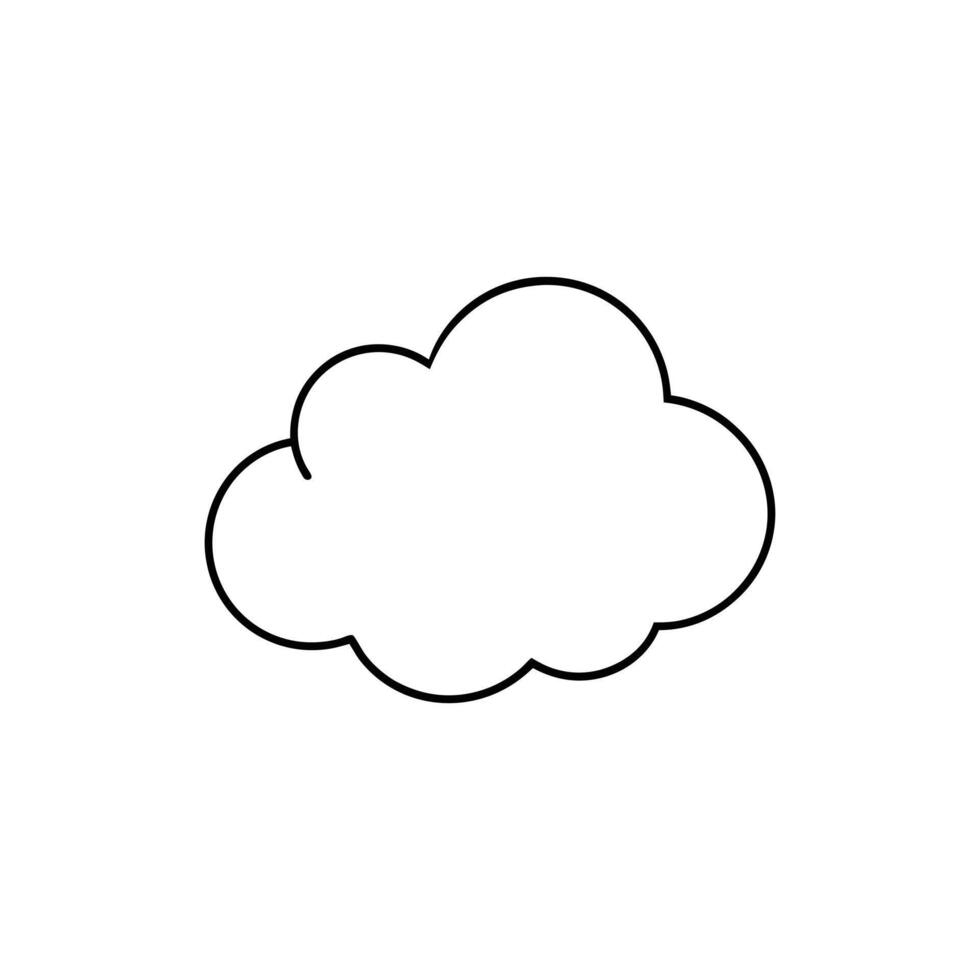 Cloud Illustration - Cartoon, Clipart, and Line Art Design vector
