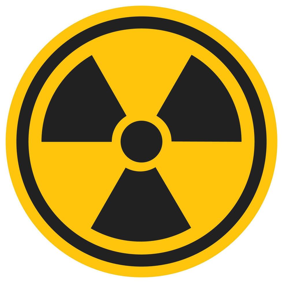 Radiation sign isolated on white background. vector