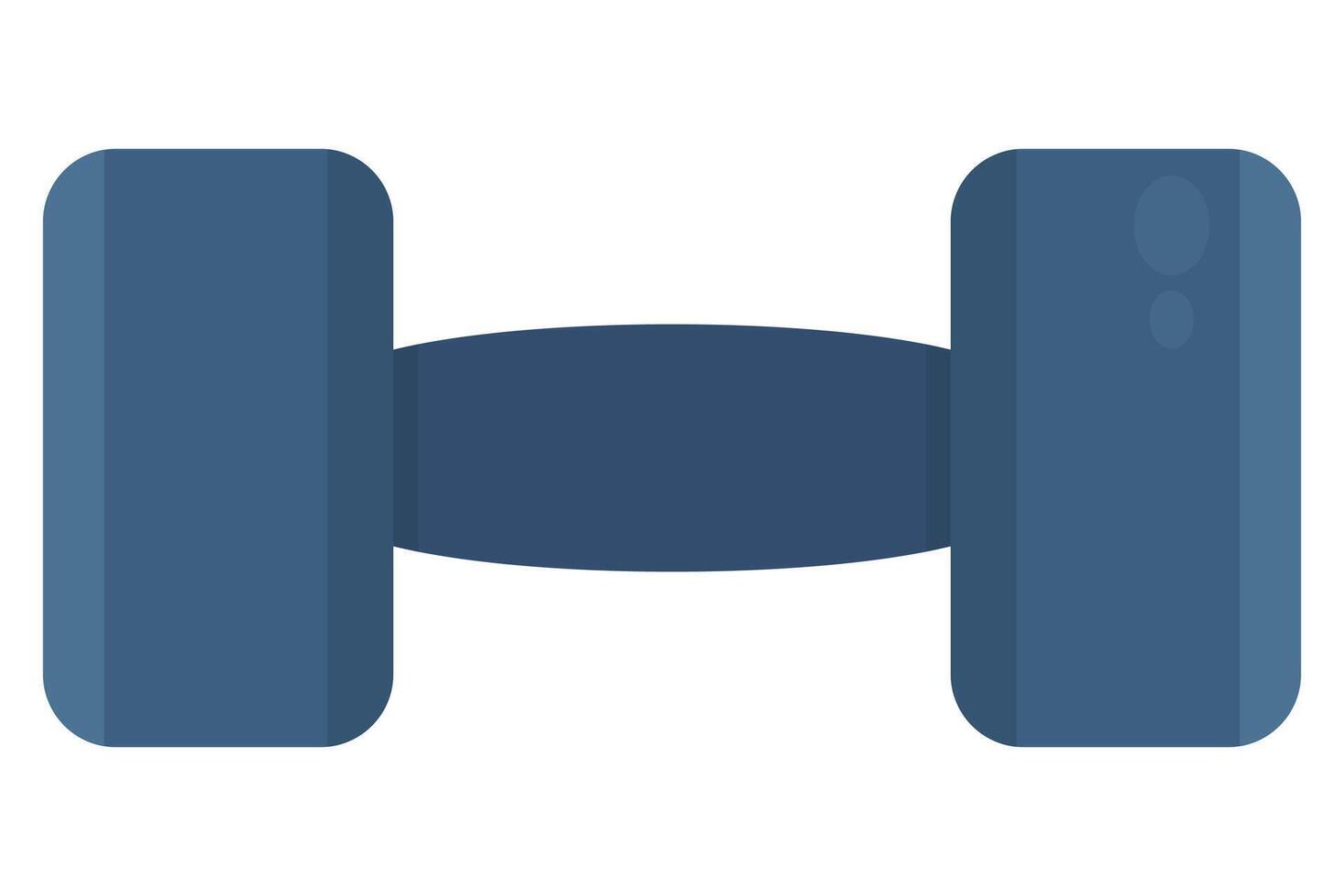 Flat dumbbell illustration isolated on white background. vector