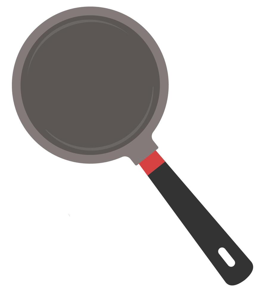 frying pan flat illustration isolated on white background. vector