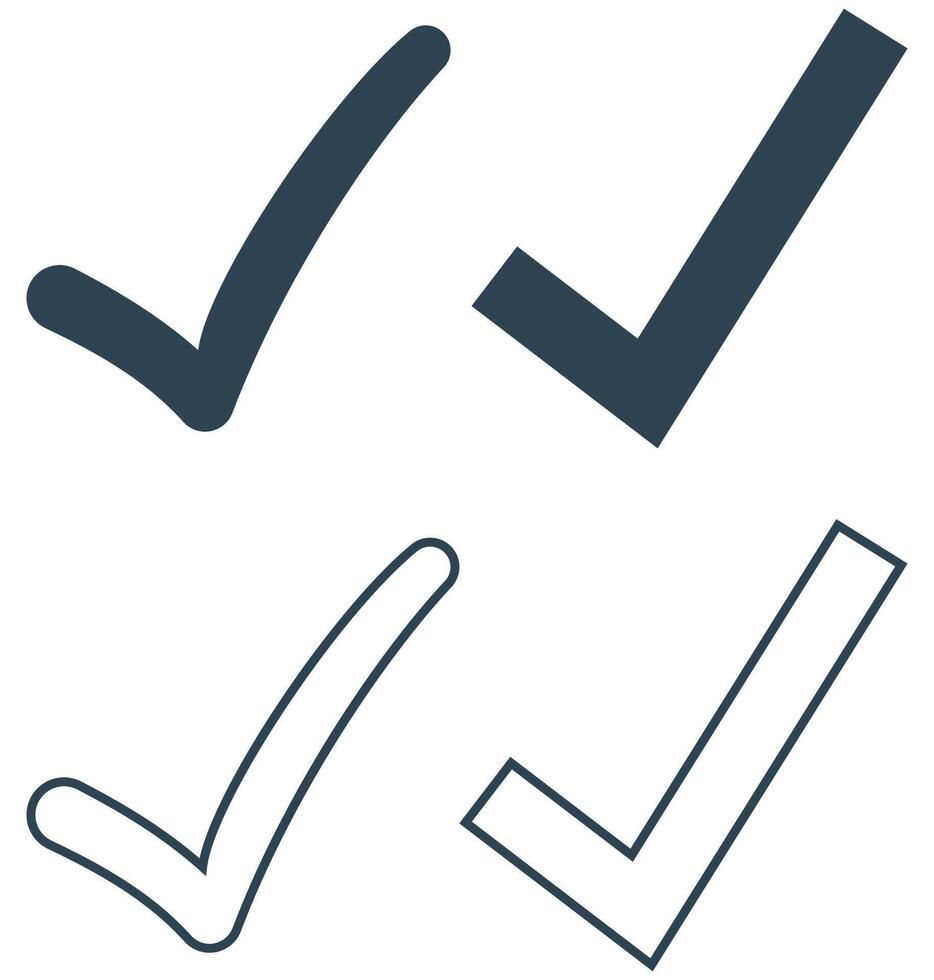 Checkmark icon isolated on white background. vector