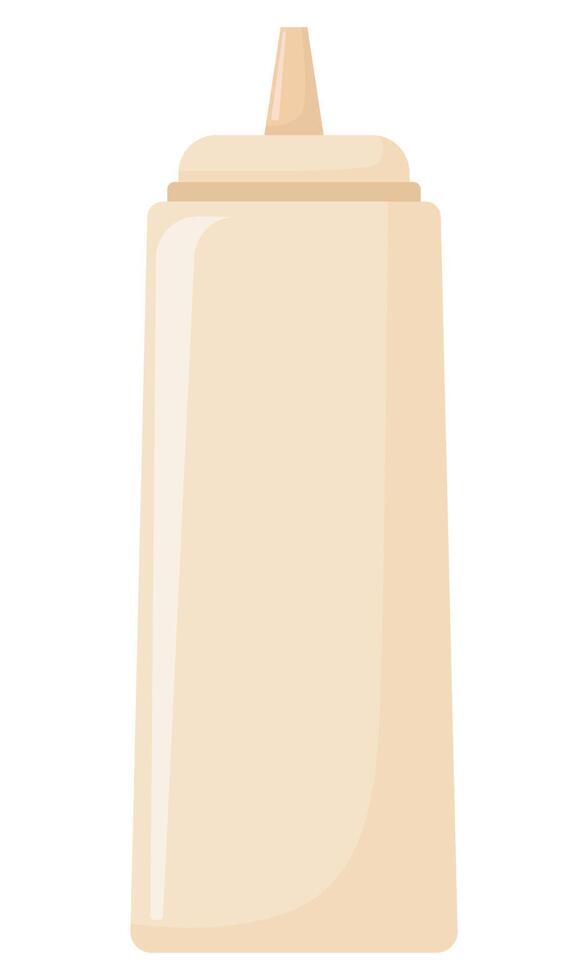 Sauce bottle flat icon isolated on white background. vector