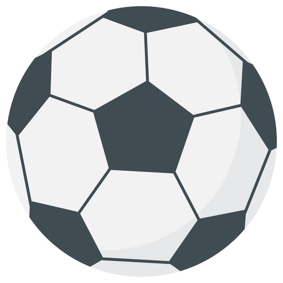 Soccer ball icon in flat style isolated on white background. vector