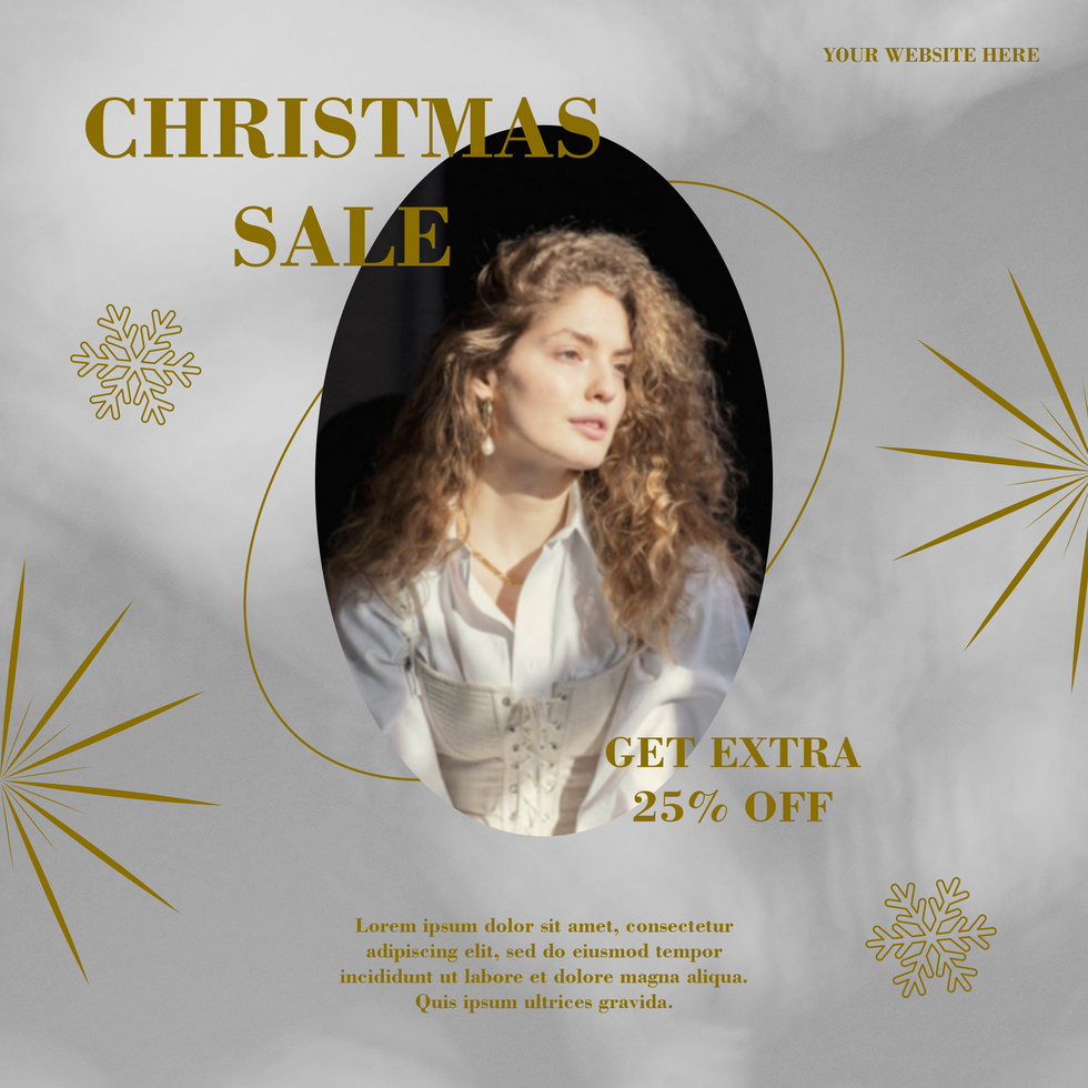 Elegant Christmas Sale Social Media Template Design psd