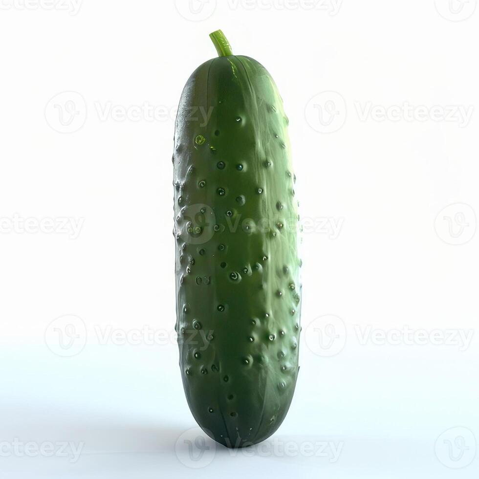 Cucumber isolated on white background photo