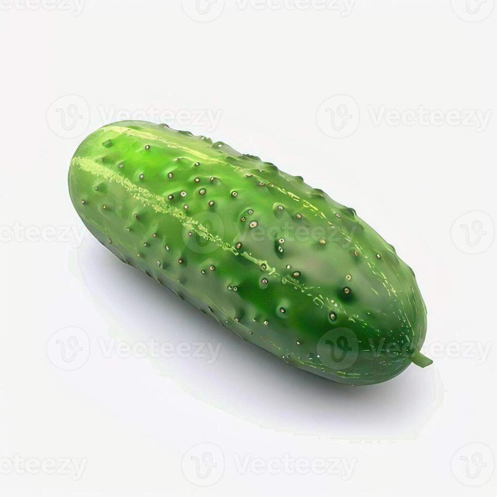 Cucumber isolated on white background photo
