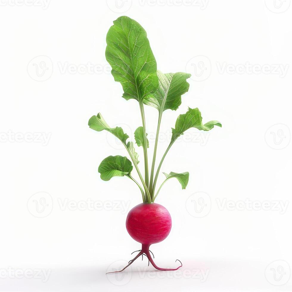 Radish isolated on white background photo