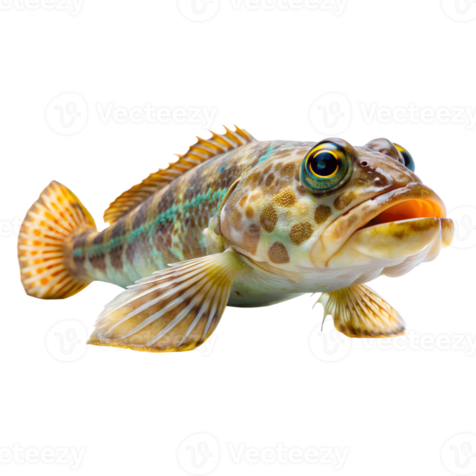Jawfish isolated on a translucent background png