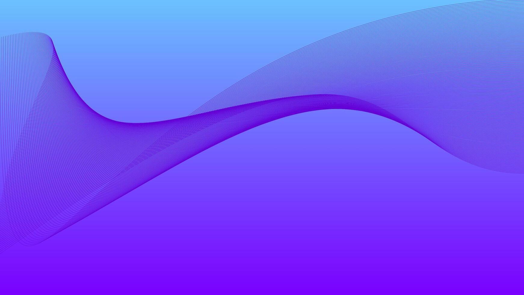 Purple blue gradient background with wave wireframe vector