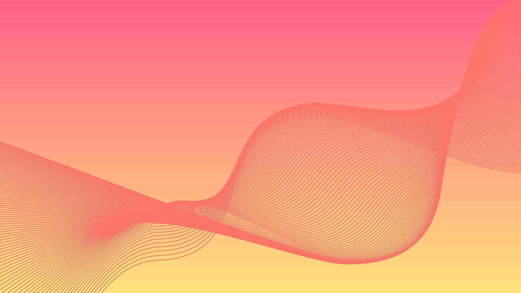 Abstract wire frame pink and orange gradient background vector