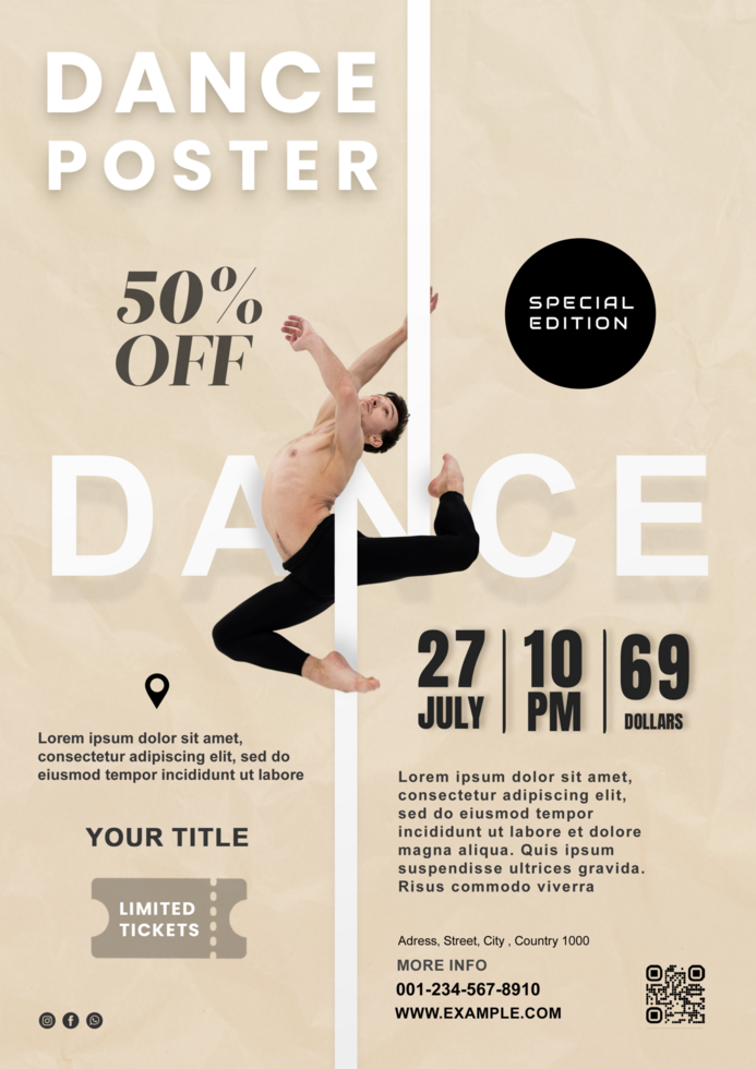 Classic Dance Poster design psd