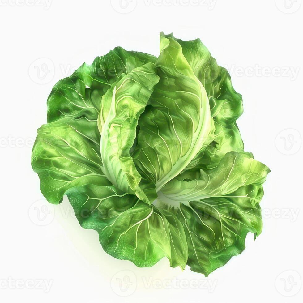 Lettuce isolated on white background photo