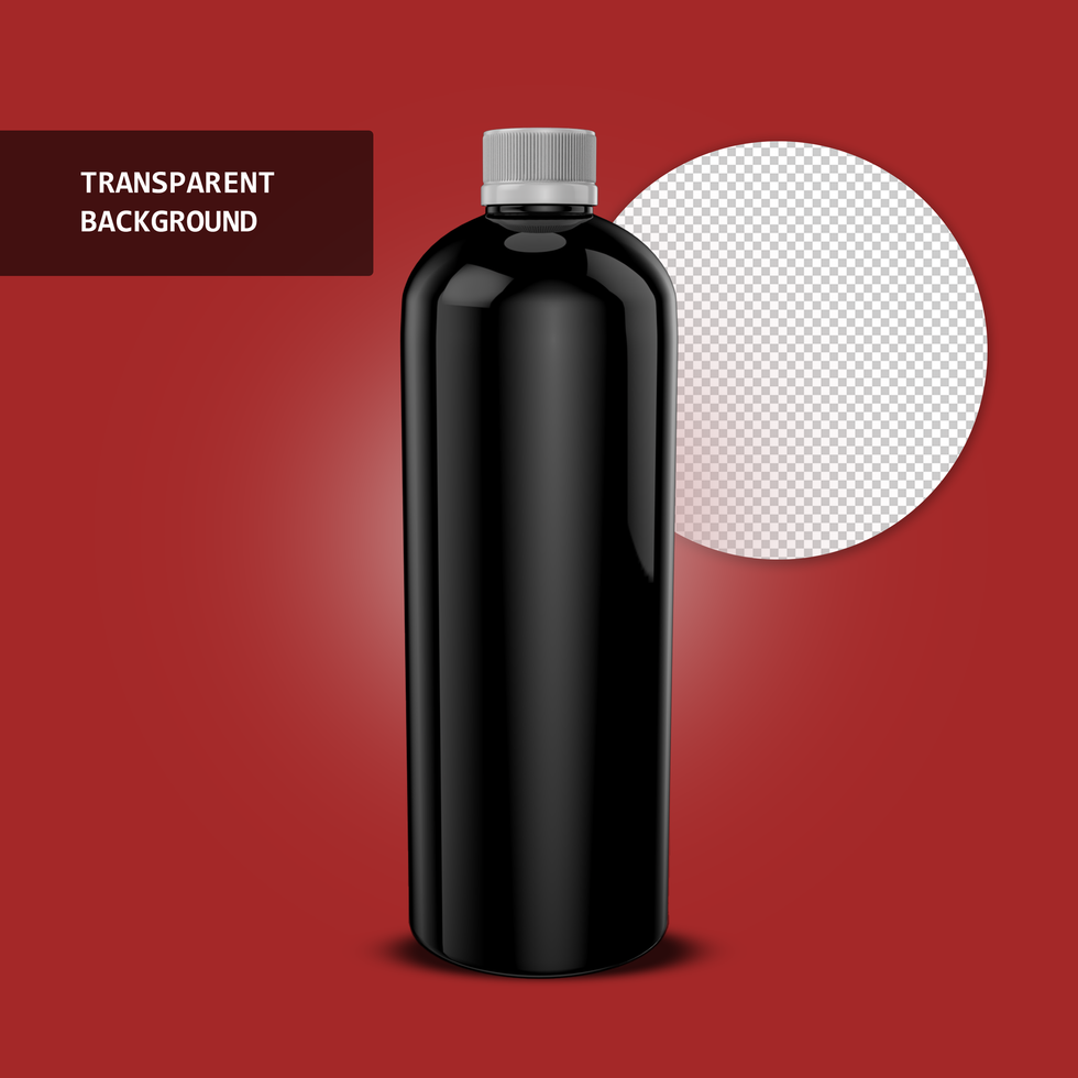mockup of a sport juice in transparent background psd
