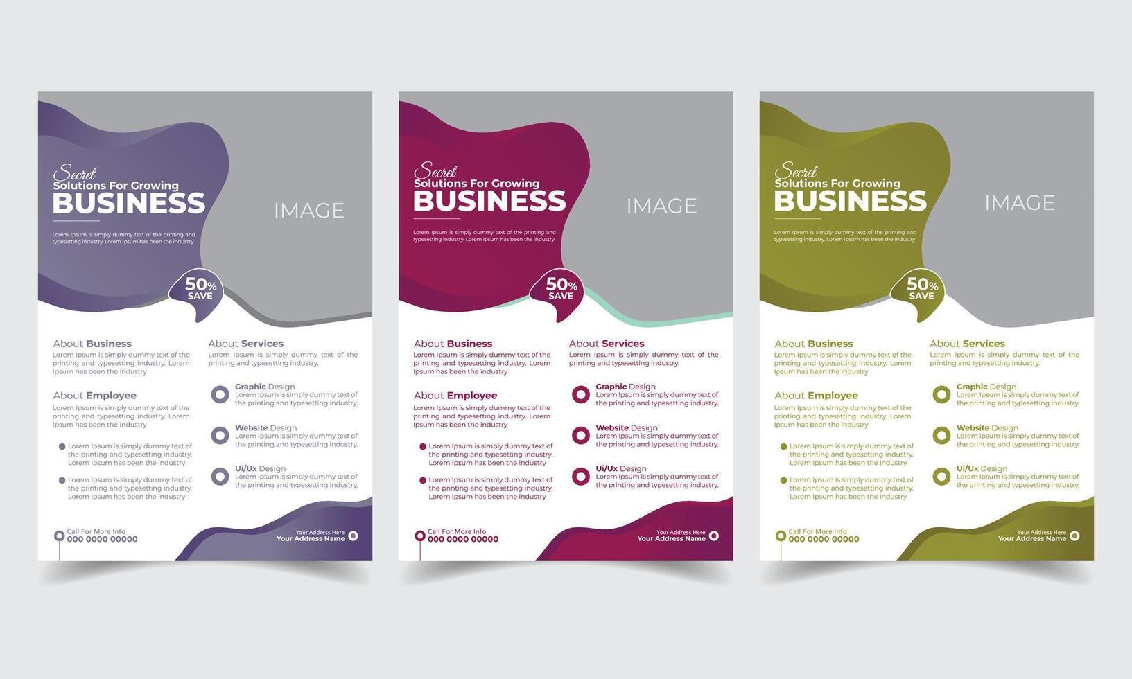 Modern Business Flyer Design Template and Professional Corporate Flyer Template vector