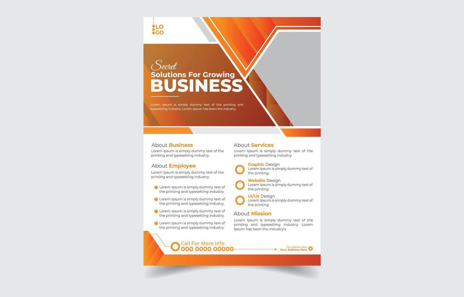Modern Business Flyer Design Template and Professional Corporate Flyer Template vector
