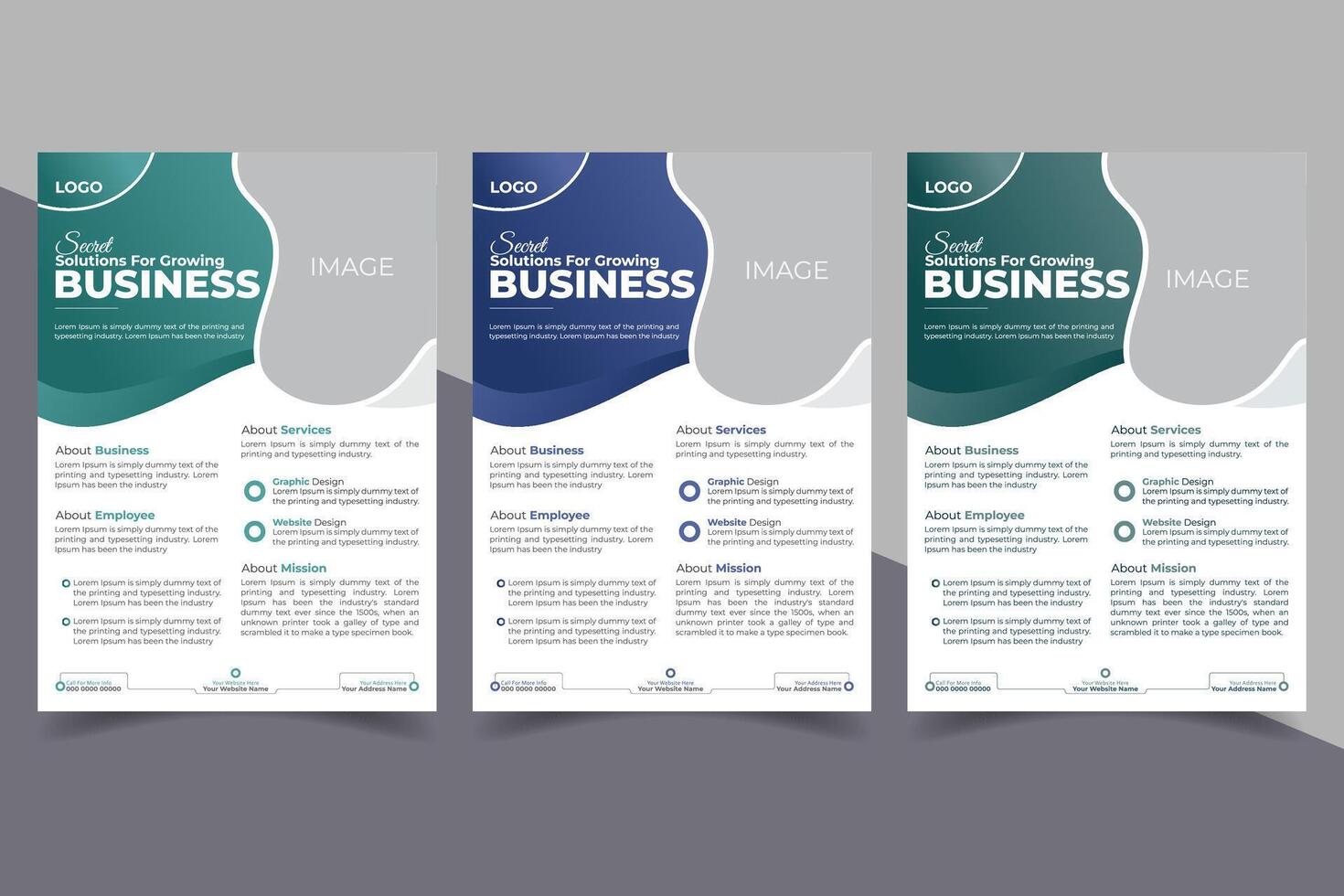 Modern Business Flyer Design Template and Professional Corporate Flyer Template vector