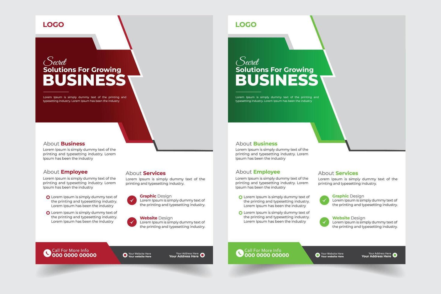 Modern Business Flyer Design Template and Professional Corporate Flyer Template vector