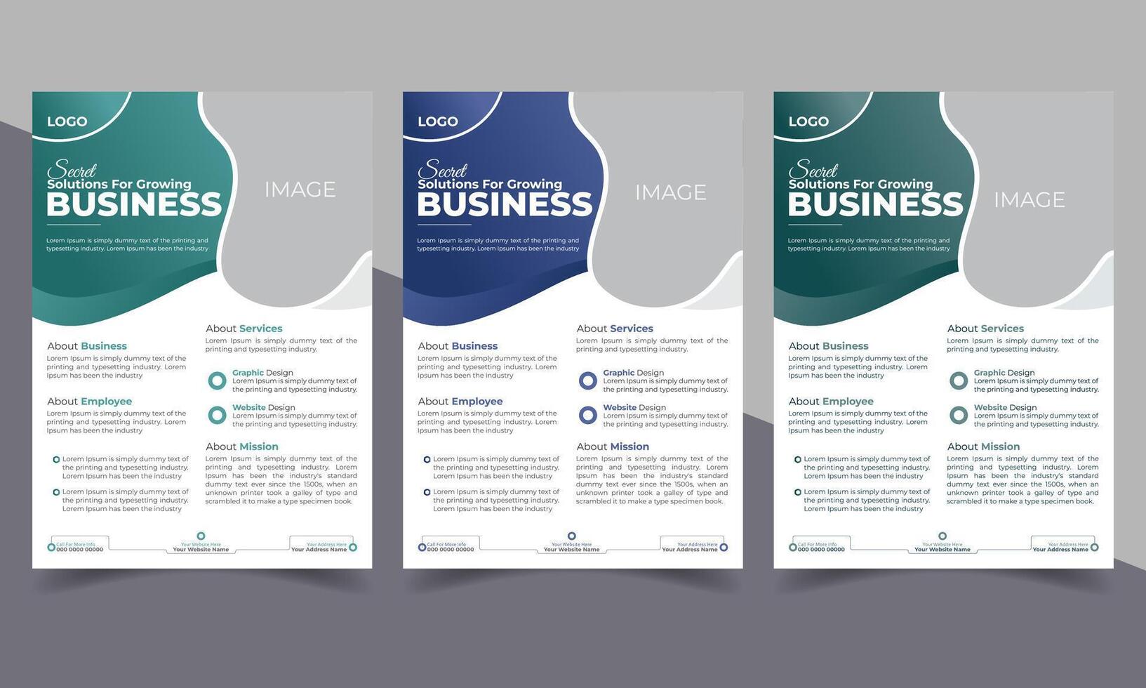 Modern Business Flyer Design Template and Professional Corporate Flyer Template vector
