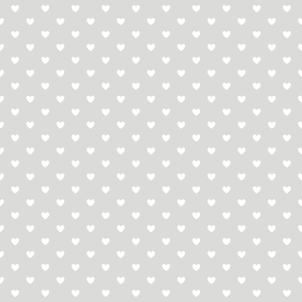 White Gray Heart Seamless Pattern Background vector