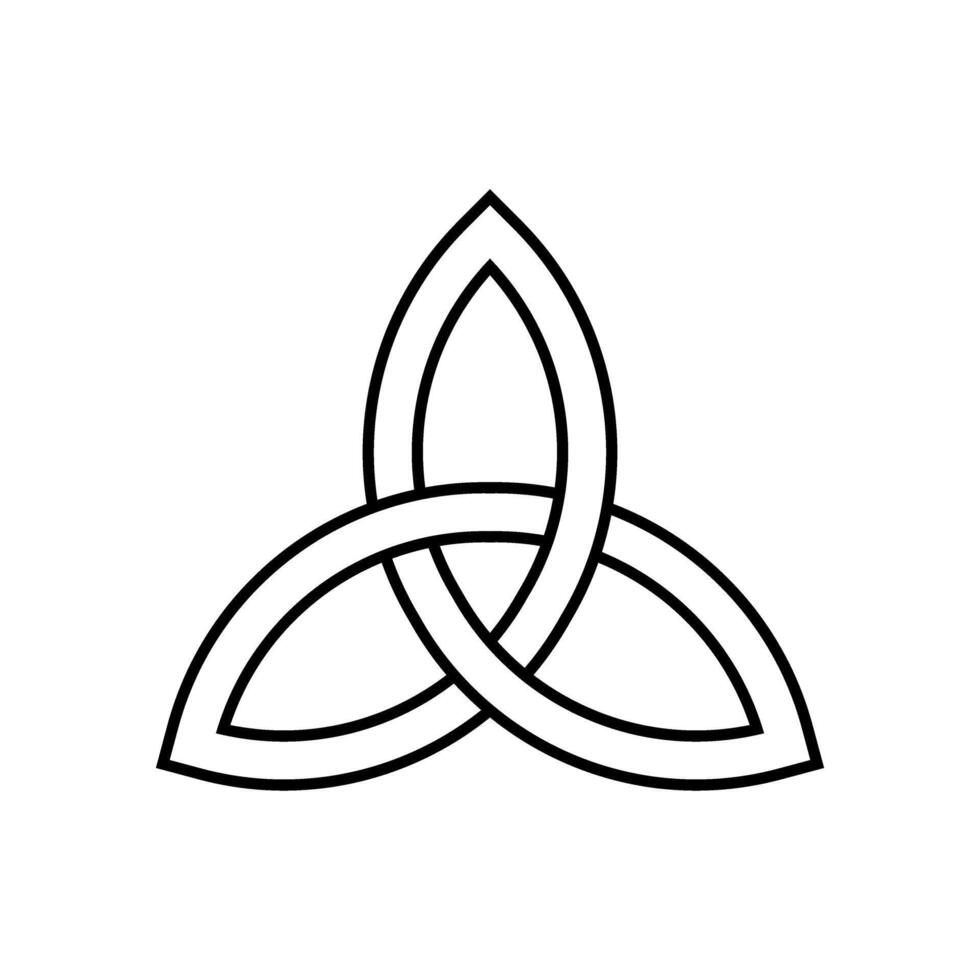 Triquetra Celtic Endless Trinity Knot Symbol Isolated Illustration vector