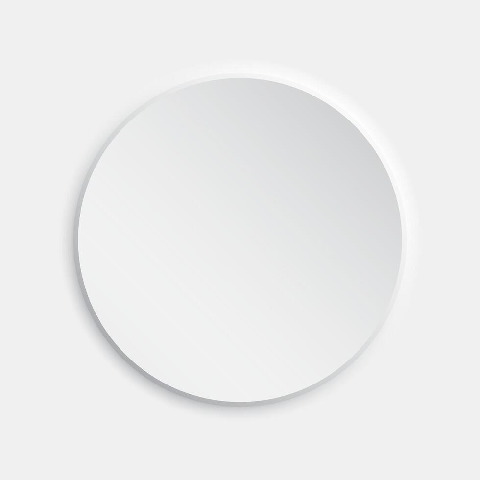 Gray Circle Blank Mockup UI Element Button vector