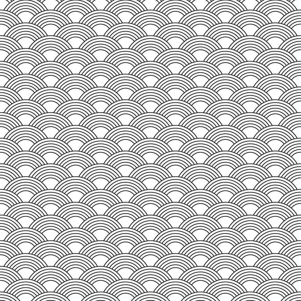 Japanese Wave Line Pattern Background Illustration vector