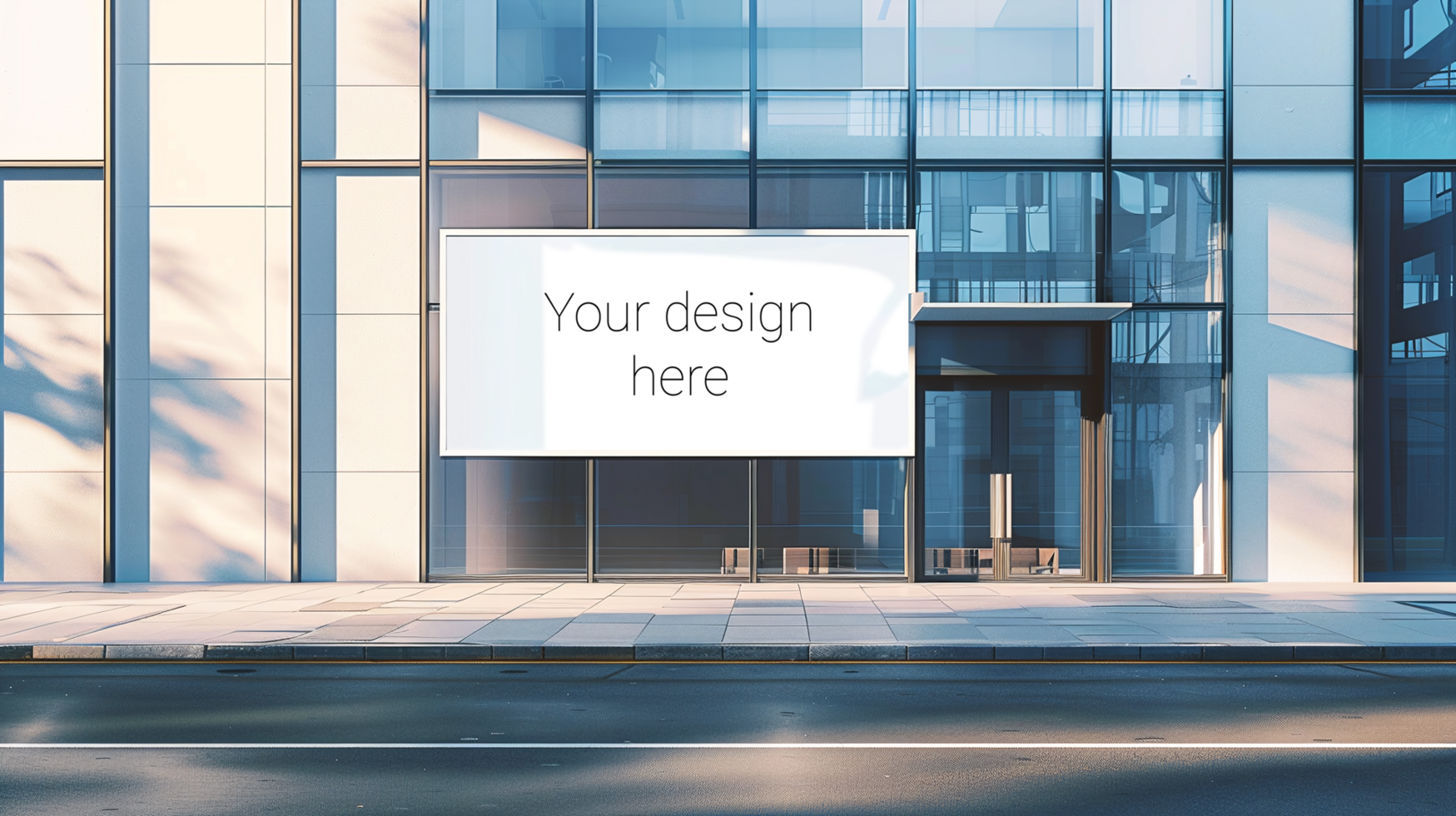 Mockup for city street billboard on the wall of building. psd