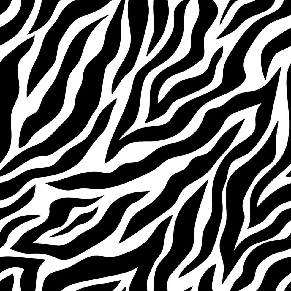 Zebra skin monochrome seamless pattern. Repeating stripes motif. Wildlife, natural camouflage texture. Great for textile, fabric, wallpaper, wrapping, scrapbook and packaging vector