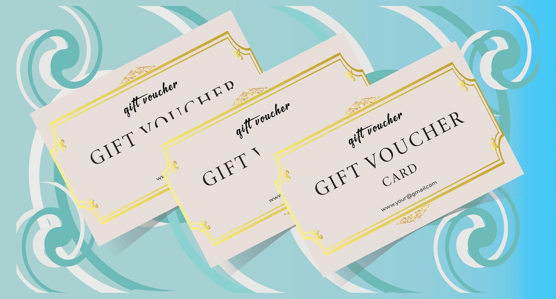 Gift Voucher Coupon card set vactor file vector