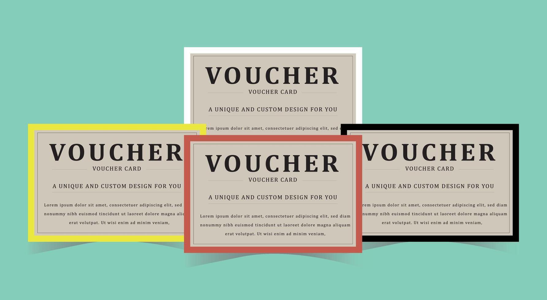 Gift Voucher Coupon card set vactor file vector