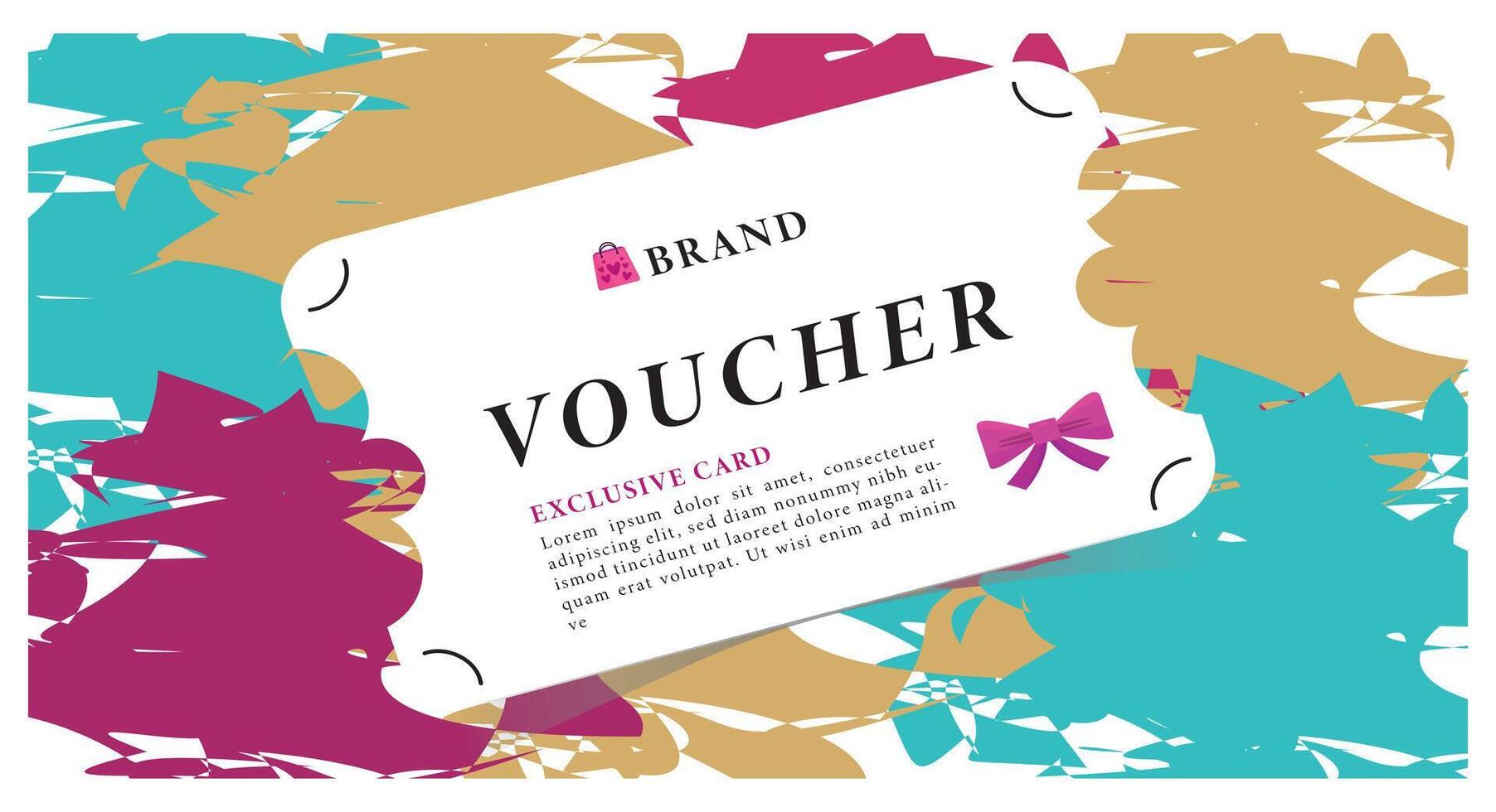 Gift Voucher Coupon card set vactor file vector