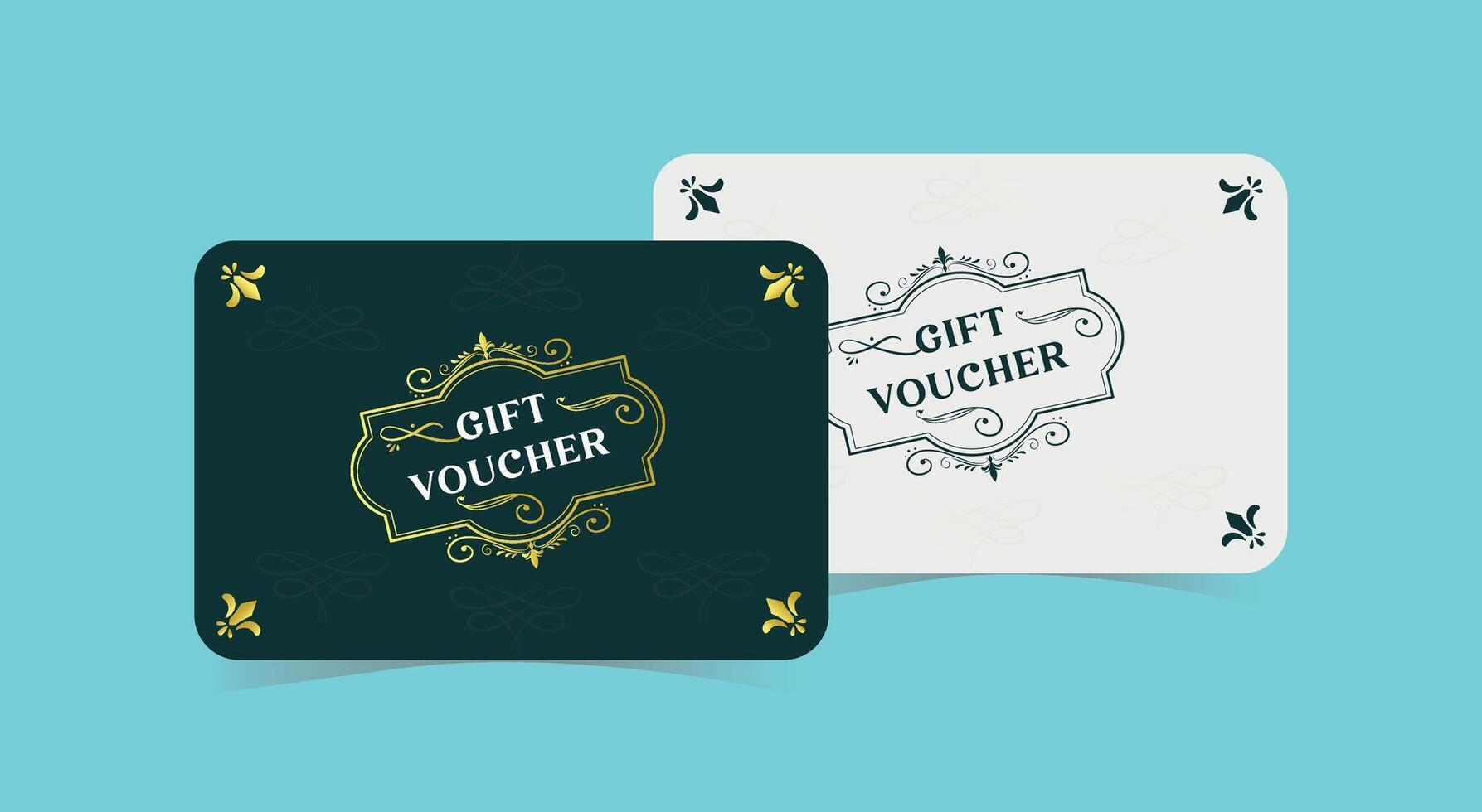 Gift Voucher Coupon card set vactor file vector