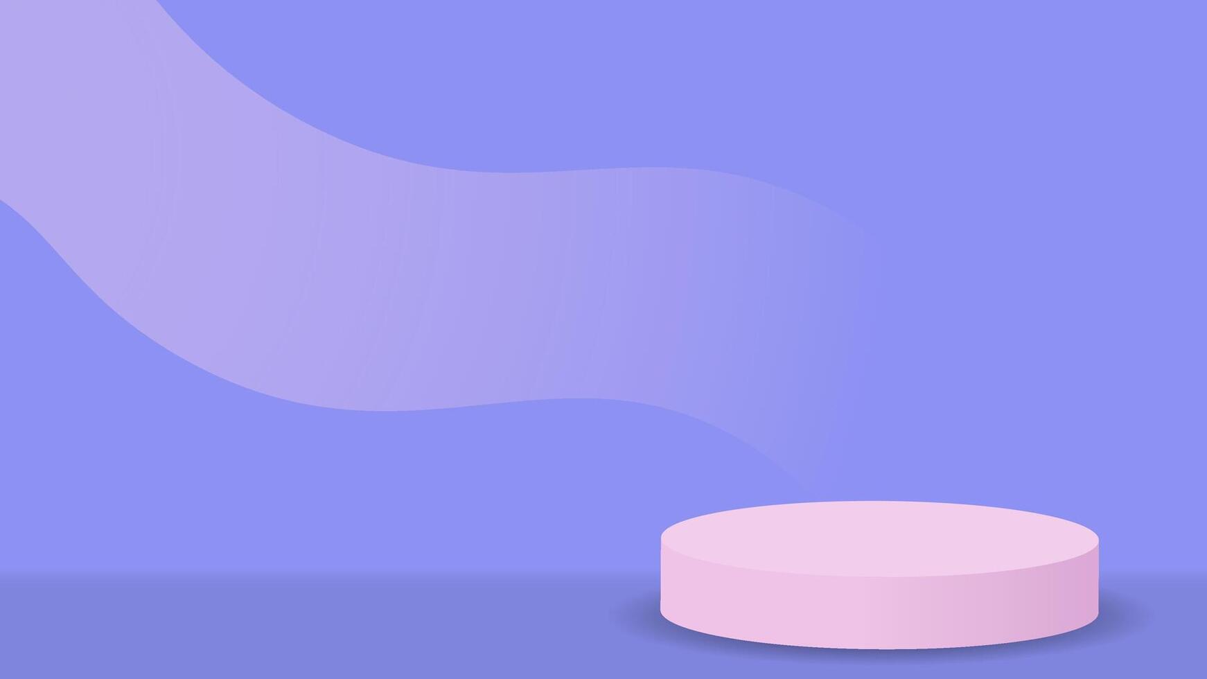 Purple podium background with gradation colors from wave rays. podium 3d illustration. suitable for banners, promotions, presentations, etc. vector