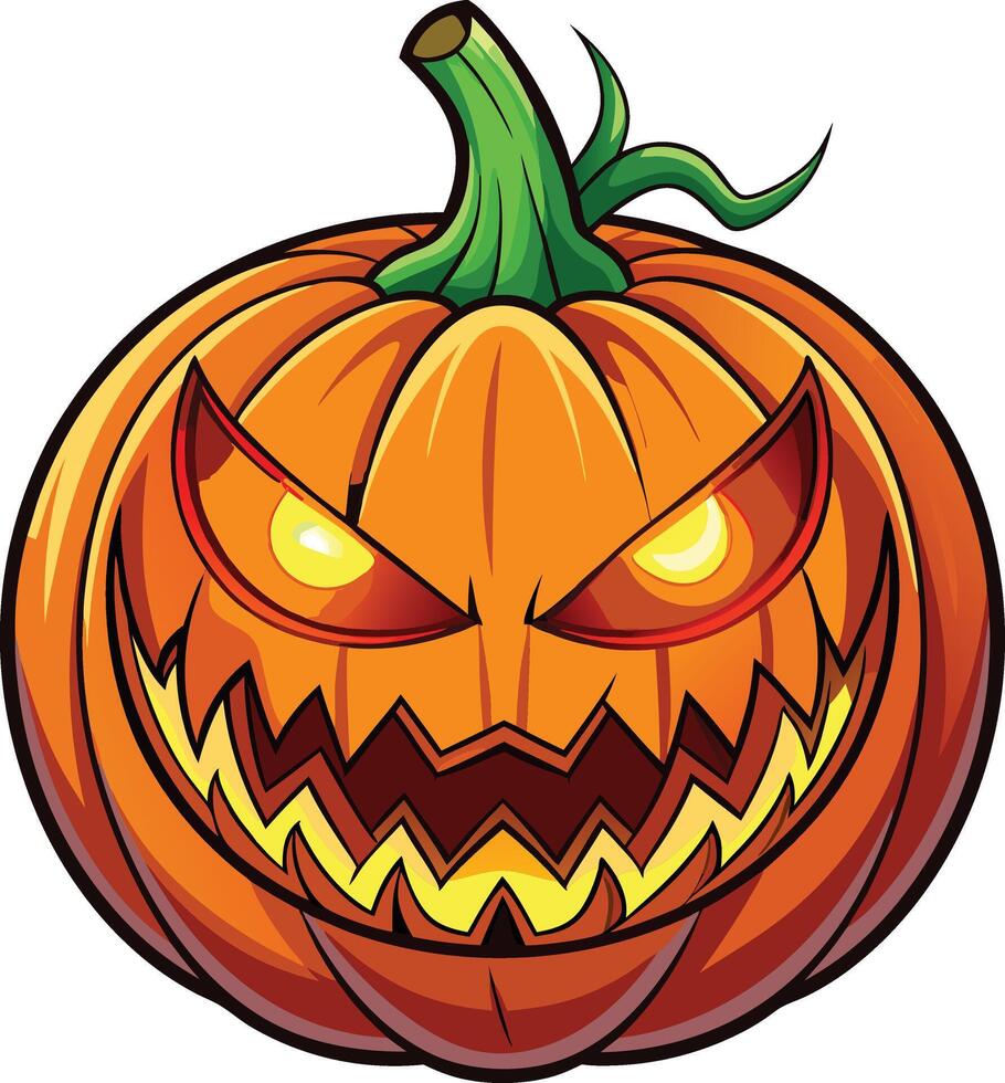 Halloween Creepy pumpkin design vector