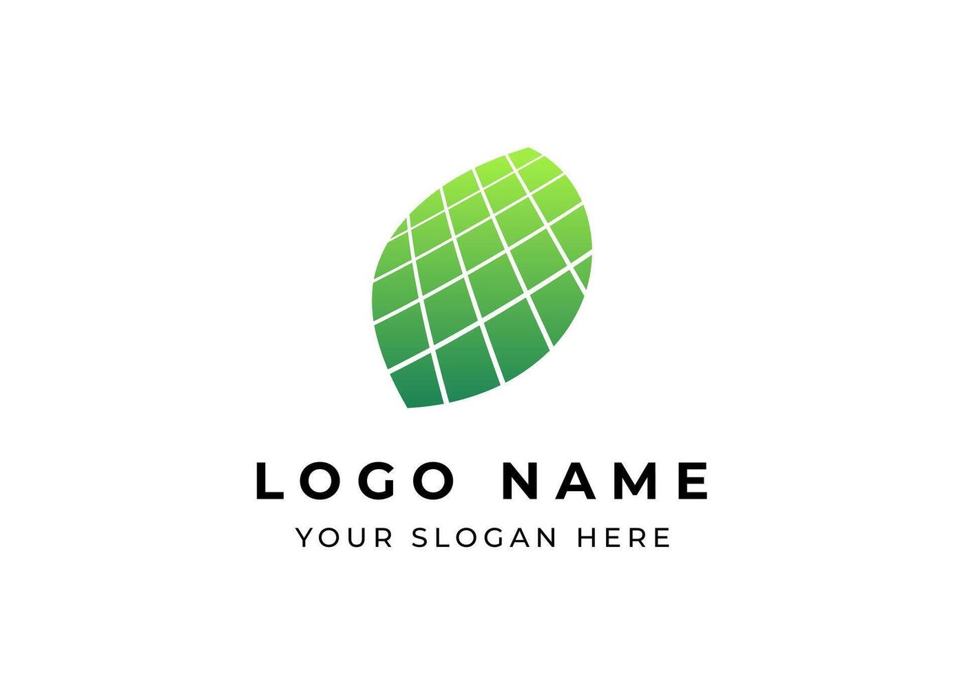 Logo Solar panels and Leaf with Perspective, Solar panels and go green logo identity.Editable file vector