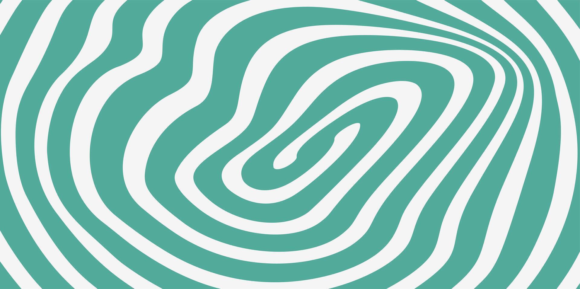 Groovy hippie 70s backgrounds. Pattern distorted optical illusion wave background. Ripple effect striped lines structure. vector