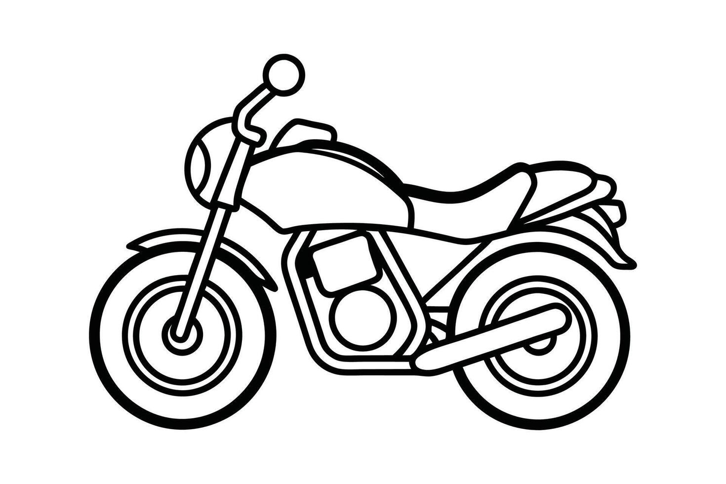 Motorcycle Bike Line Art Illustration artwork vector