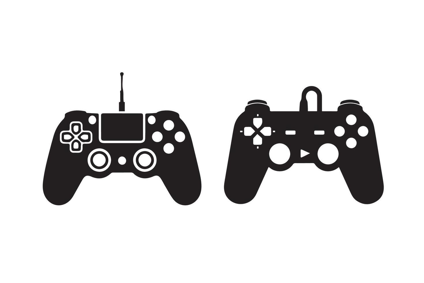 Game Controller silhouette Icon Illustration artwork vector
