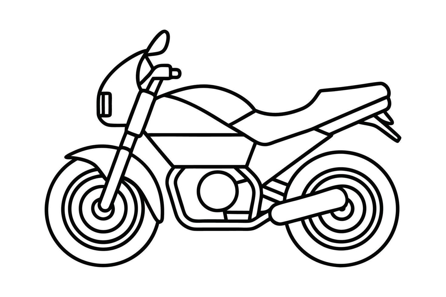 Motorcycle Bike Line Art Illustration artwork vector