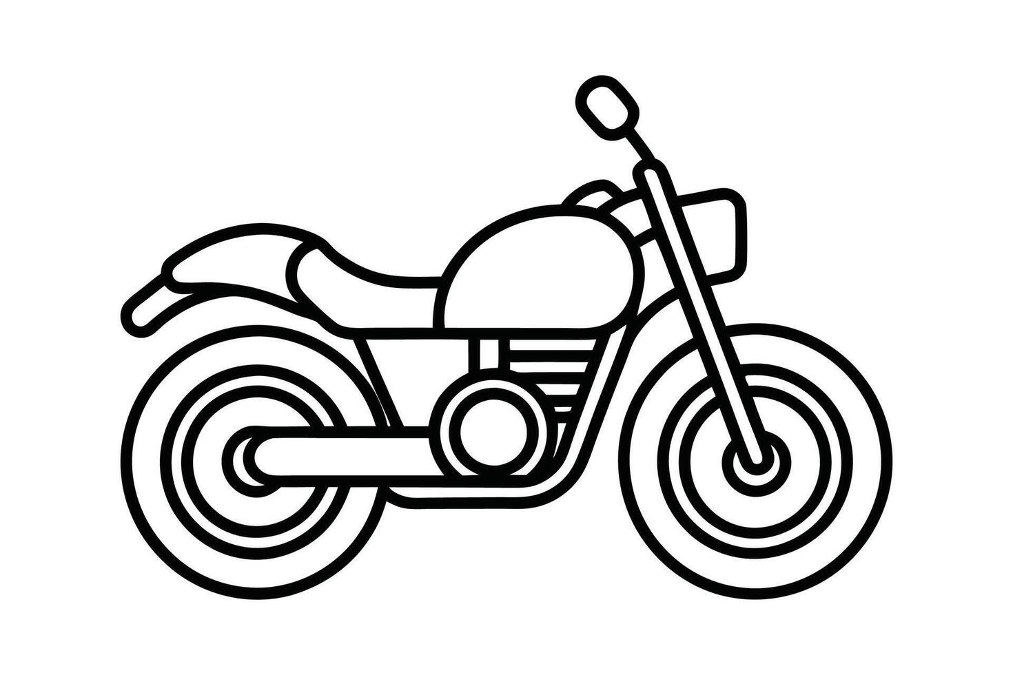 Motorcycle Bike Line Art Illustration artwork vector