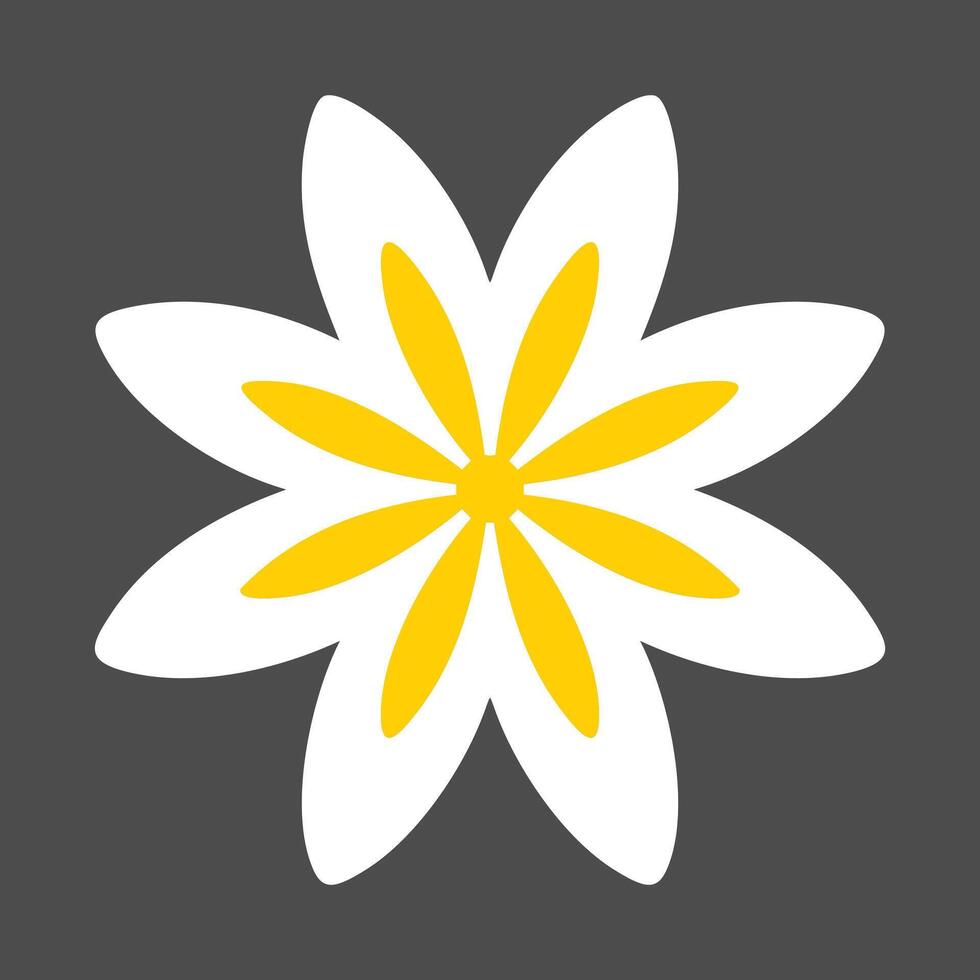 Flower icon on gray background. Floral illustration. Flat design flowers design. vector
