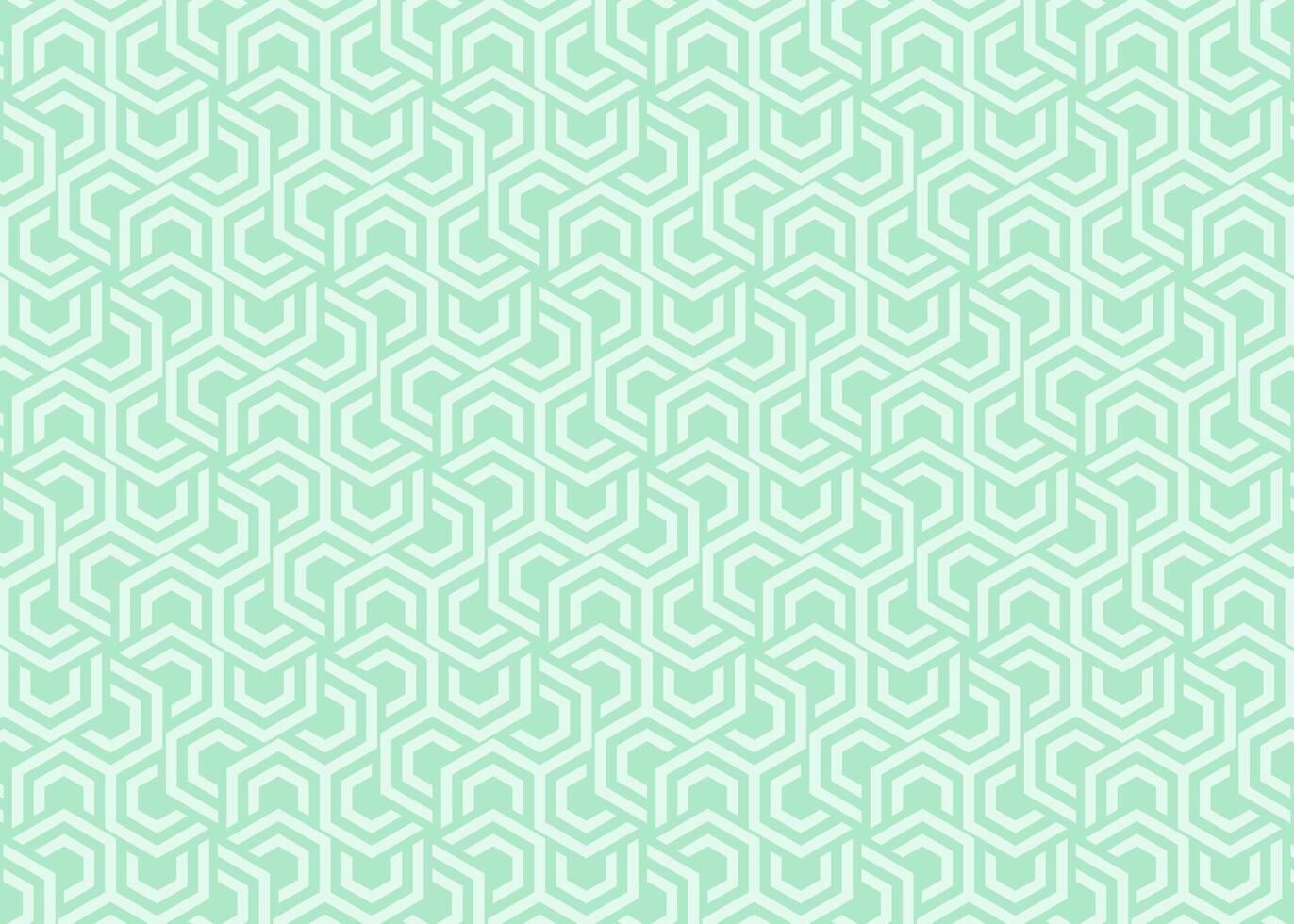 Pattern with geometric hexagons. Hexagonal structure background illustration. Green color. vector