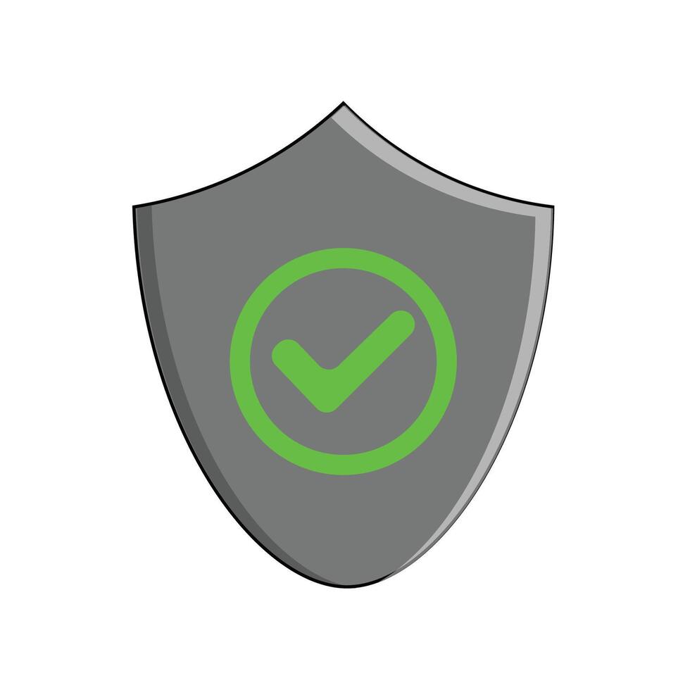 security shield icons with check mark , Security shield symbols. vector
