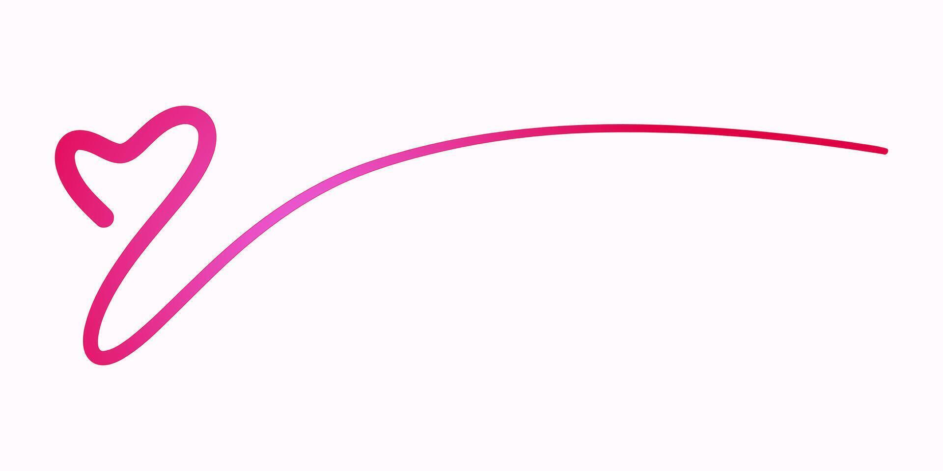a pink heart is drawn on a white background vector