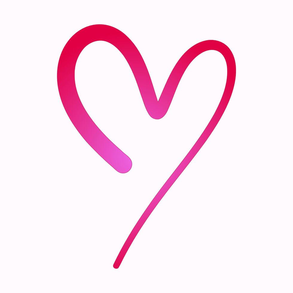 a pink heart shape is shown on a white background vector