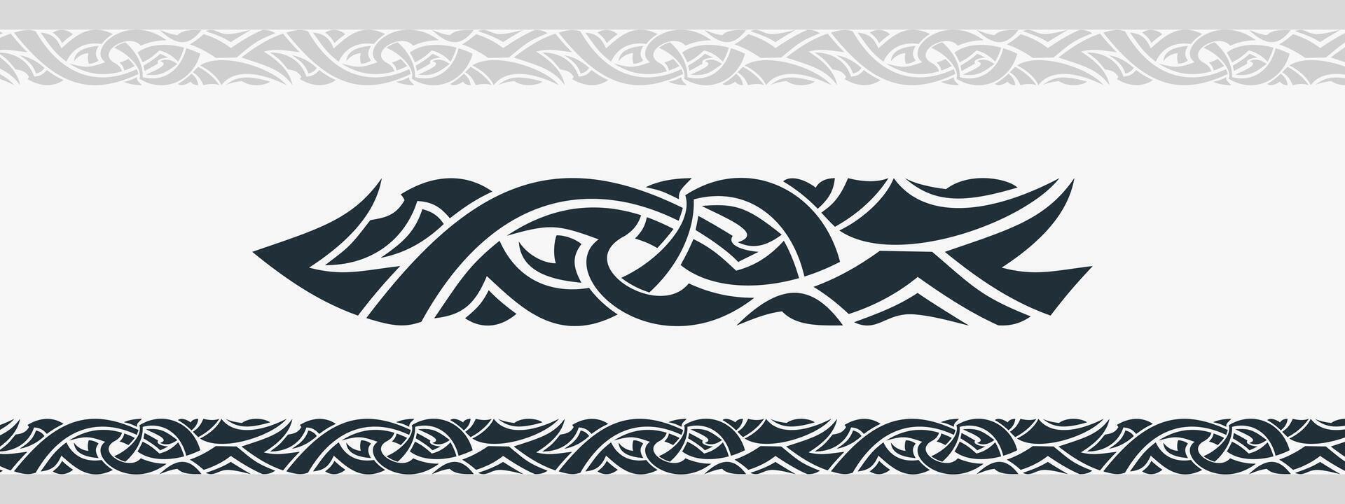 Devil or freedom eagle seamless stripping tribal tattoo wings set vector