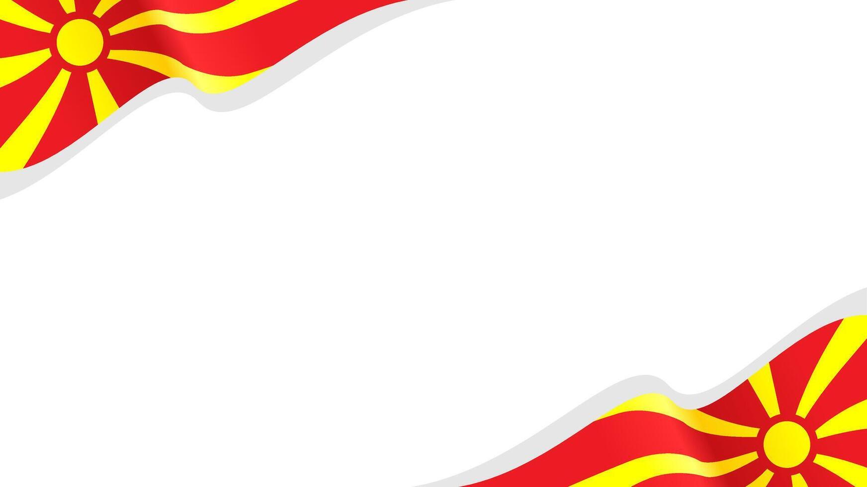 North Macedonia flag . flags and ribbons vector